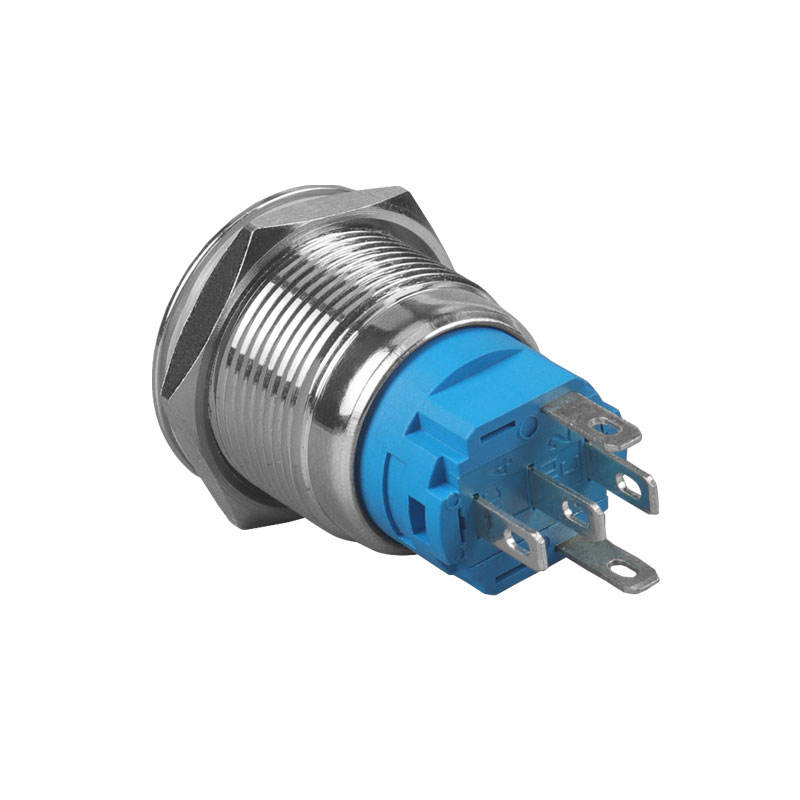 thumbnail image 2 of 19mm Waterproof Metal 5-Pin LED Push Button Switch (ON-OFF) With Connector – 12V 2 of 3